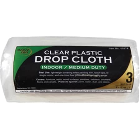 Gourmetgalley 378 9 x 12 ft. 3 mil. Dynamic Clear Rolled Drop Cloth GO3571401